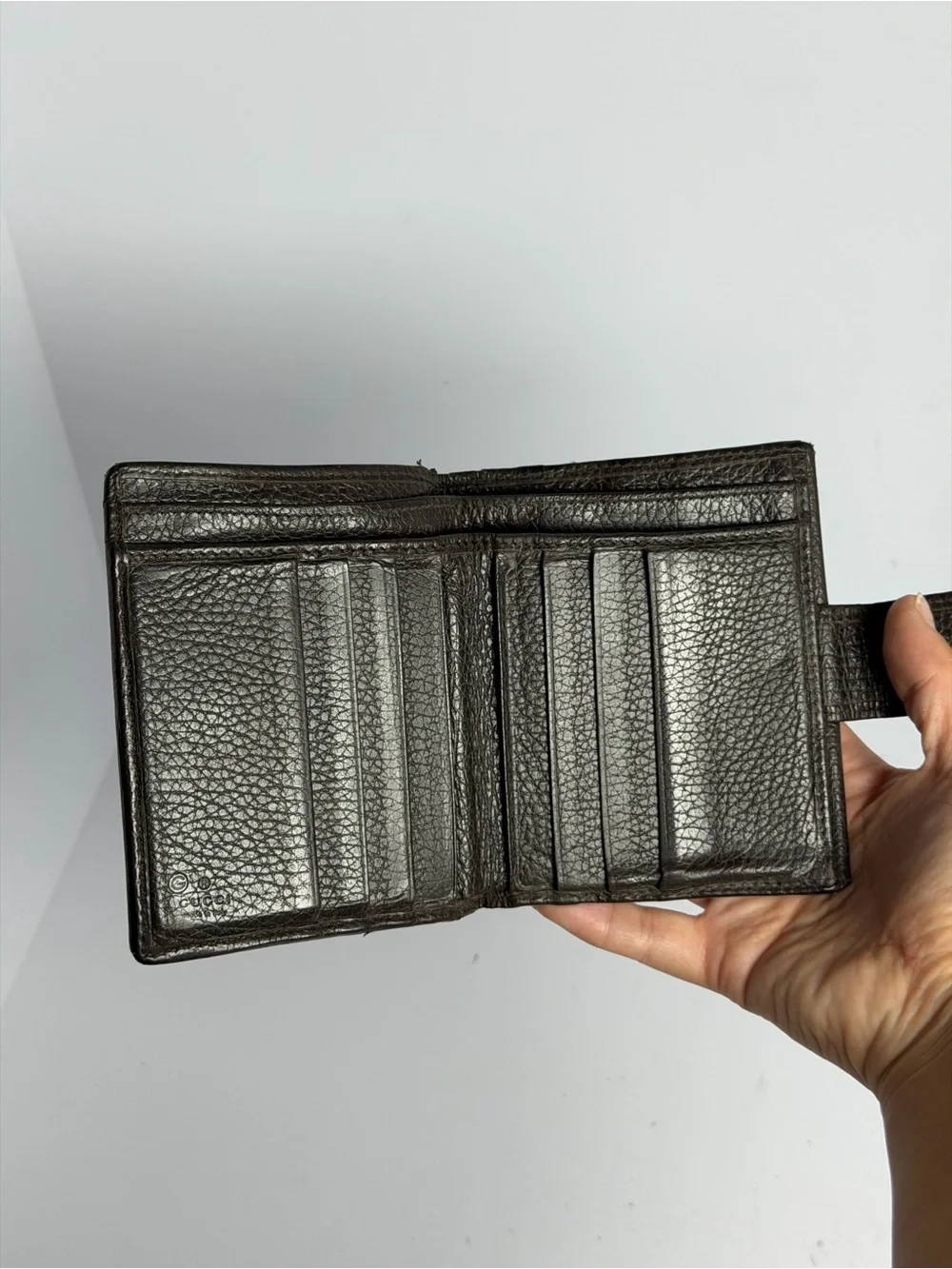 Gucci Monogram GG Monogram Brown Bifold Compact Wallet